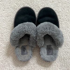 UGG black and grey slippers